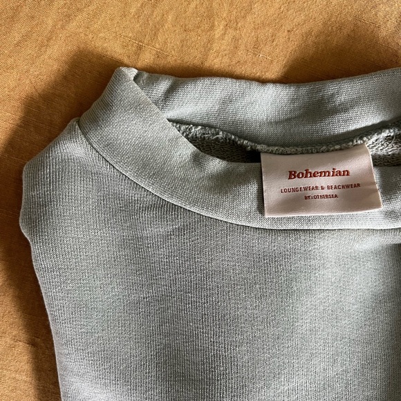 Organic Cotton French Terry Crop Sweater - Picture 9 of 9